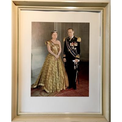 Het officiële statie portret van oud Koningin Juliana en Prins Bernhard (Vintage) Het officiële statie portret van oud Koningin Juliana en Prins Bernhard (Vintage)